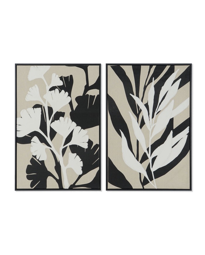 Quadro Home ESPRIT Bianco Nero Beige Foglia della pianta Città 63 x 4,3 x 93 cm (2 Unità) Quadro Home ESPRIT Bianco Nero Beige Foglia della pianta Città 63 x 4,3 x 93 cm (2 Unità)