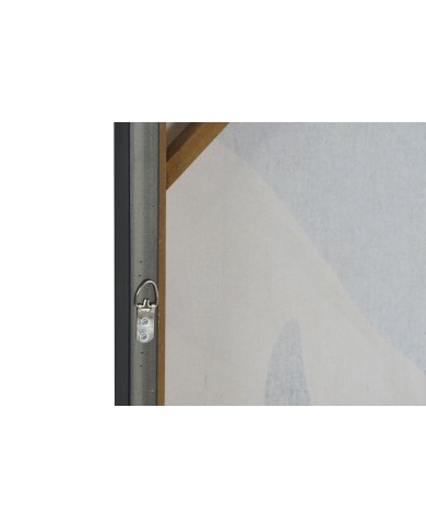 Quadro Home ESPRIT Bianco Nero Beige Foglia della pianta Città 63 x 4,3 x 93 cm (2 Unità)