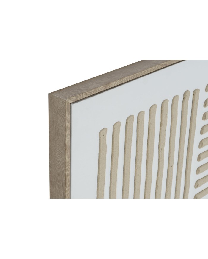 Quadro Home ESPRIT Bianco Beige Scandinavo 83 x 4,5 x 83 cm (2 Unità) Quadro Home ESPRIT Bianco Beige Scandinavo 83 x 4,5 x 83 cm (2 Unità)