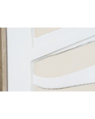 Quadro Home ESPRIT Bianco Beige Astratto Scandinavo 83 x 4,5 x 83 cm (2 Unità)