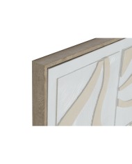 Quadro Home ESPRIT Bianco Beige Astratto Scandinavo 83 x 4,5 x 83 cm (2 Unità)