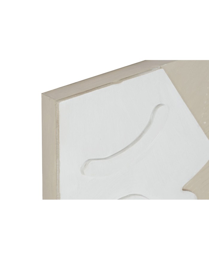 Quadro Home ESPRIT Bianco Beige Astratto Scandinavo 40 x 3 x 50 cm (4 Unità)
