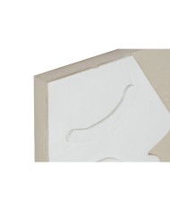Quadro Home ESPRIT Bianco Beige Astratto Scandinavo 40 x 3 x 50 cm (4 Unità)