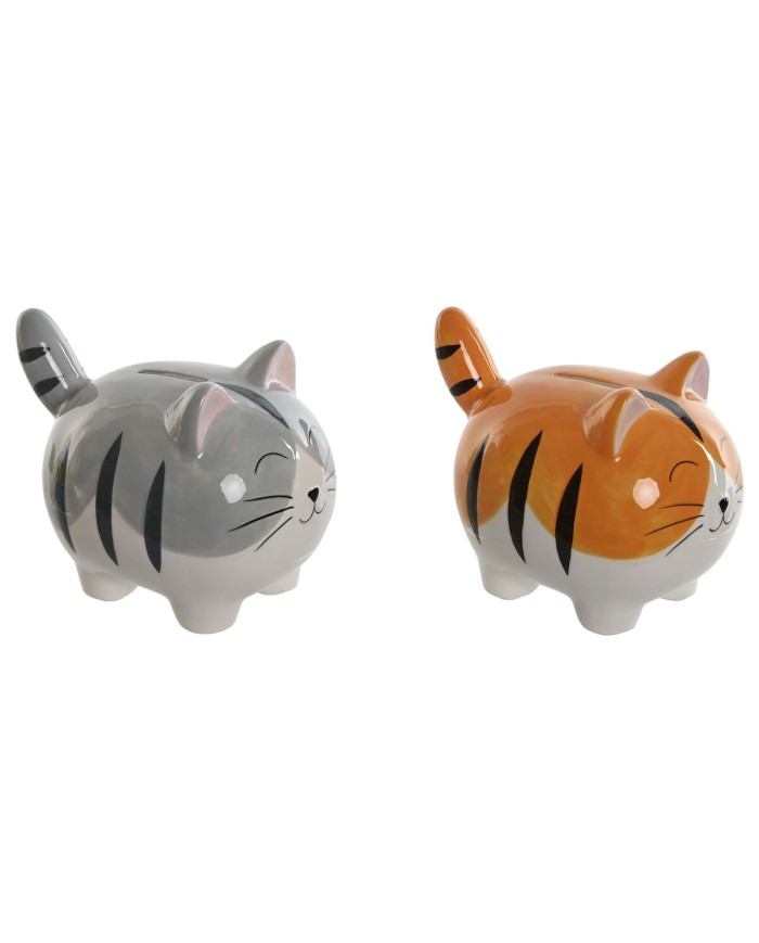 Salvadanaio Home ESPRIT Dolomite Gatto 16 x 11 x 13 cm (2 Unità) Salvadanaio Home ESPRIT Dolomite Gatto 16 x 11 x 13 cm (2 Unità)