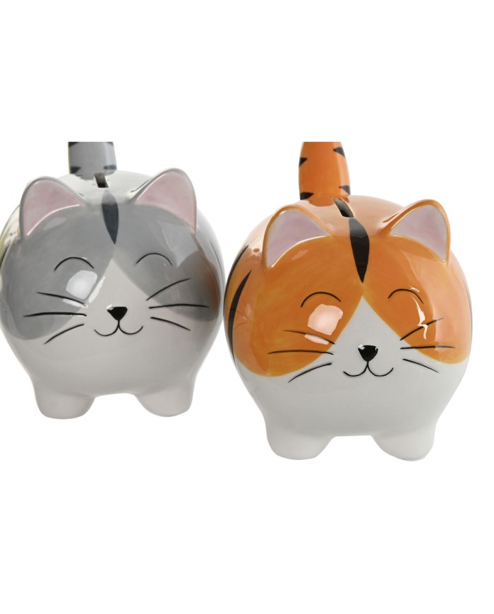 Salvadanaio Home ESPRIT Dolomite Gatto 16 x 11 x 13 cm (2 Unità) Salvadanaio Home ESPRIT Dolomite Gatto 16 x 11 x 13 cm (2 Unità)