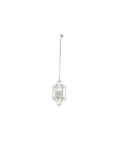 Lampadario Home ESPRIT Bianco Metallo 39 x 34 x 75 cm Lampadario Home ESPRIT Bianco Metallo 39 x 34 x 75 cm