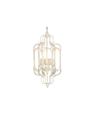 Lampadario Home ESPRIT Bianco Metallo 39 x 34 x 75 cm Lampadario Home ESPRIT Bianco Metallo 39 x 34 x 75 cm