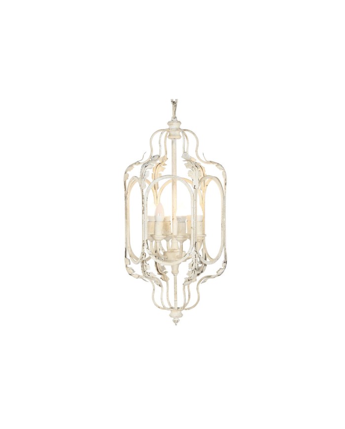 Lampadario Home ESPRIT Bianco Metallo 39 x 34 x 75 cm Lampadario Home ESPRIT Bianco Metallo 39 x 34 x 75 cm