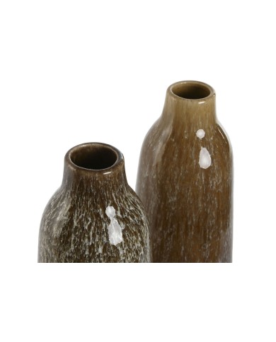 Vaso Home ESPRIT Bicolore Ceramica 12 x 12 x 41 cm (2 Unità) Vaso Home ESPRIT Bicolore Ceramica 12 x 12 x 41 cm (2 Unità)