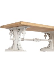 Tavolino da Caffè Home ESPRIT Bianco Naturale Legno di abete Legno MDF 110 x 65 x 46 cm