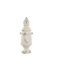 Statua Decorativa Home ESPRIT Bianco Dorato Elefante Romantico 11 x 8 x 19 cm