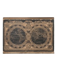 Decorazione da Parete Home ESPRIT Nero Naturale Mappamondo 149 x 2 x 105 cm