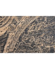 Decorazione da Parete Home ESPRIT Nero Naturale Mappamondo 149 x 2 x 105 cm