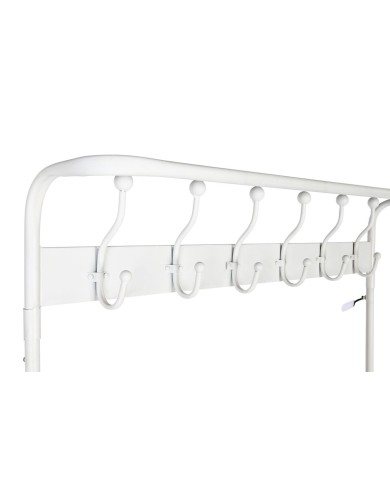 Appendiabiti con ripiano Home ESPRIT Bianco Metallo Loft 110 x 36 x 186 cm