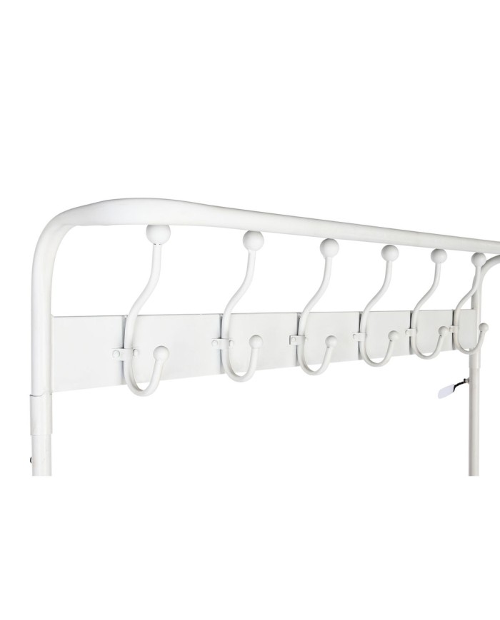 Appendiabiti con ripiano Home ESPRIT Bianco Metallo Loft 110 x 36 x 186 cm