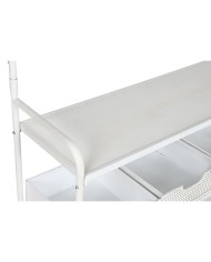 Appendiabiti con ripiano Home ESPRIT Bianco Metallo Loft 110 x 36 x 186 cm