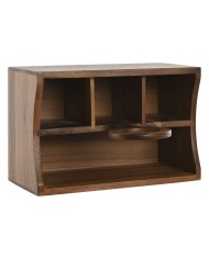 Cestello per posate Home ESPRIT Naturale Acacia 21 x 14,5 x 22 cm