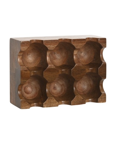 Porta uova Home ESPRIT Naturale Legno di acacia 15 x 10 x 4 cm