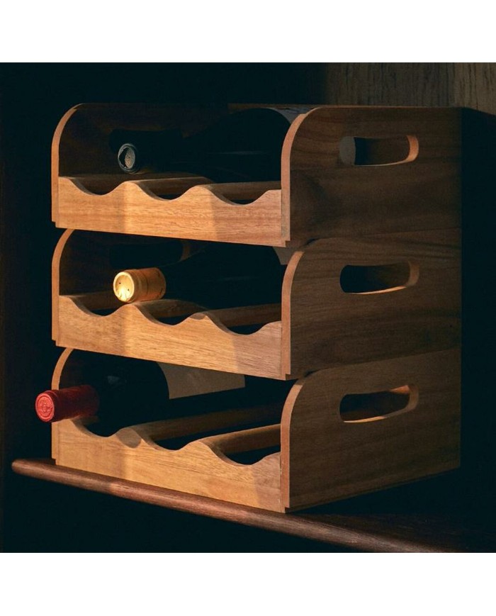 Portabottiglie Home ESPRIT Naturale 29 x 26 x 12 cm Portabottiglie Home ESPRIT Naturale 29 x 26 x 12 cm