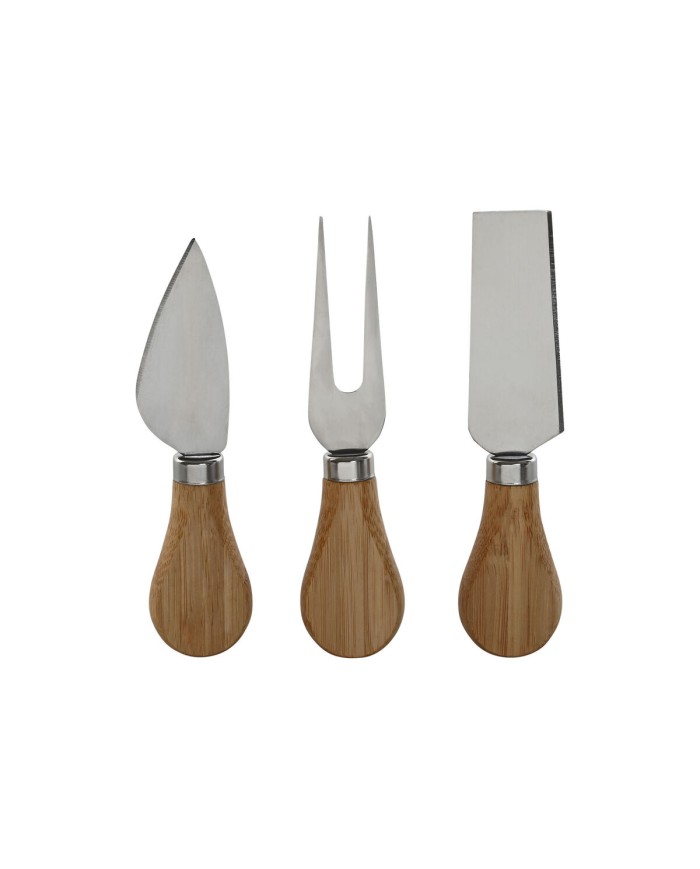 Tagliere Home ESPRIT Naturale Bambù Acciaio inossidabile 41 x 18,3 x 2 cm (4 Pezzi)