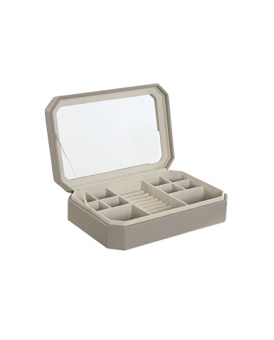 Scatola-Portagioie Home ESPRIT Beige Cristallo 30 x 21 x 6 cm Scatola-Portagioie Home ESPRIT Beige Cristallo 30 x 21 x 6 cm
