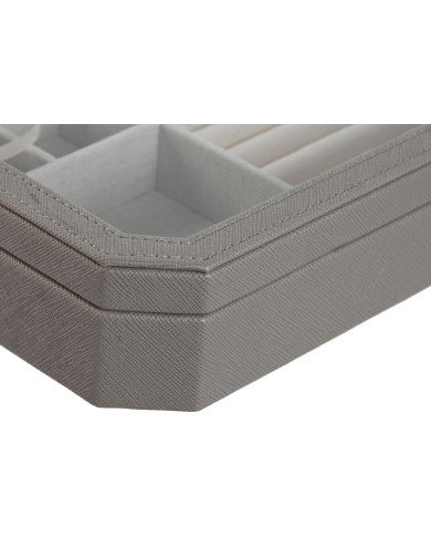 Scatola-Portagioie Home ESPRIT Beige Cristallo 30 x 21 x 6 cm Scatola-Portagioie Home ESPRIT Beige Cristallo 30 x 21 x 6 cm