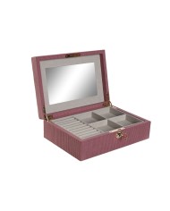 Scatola-Portagioie Home ESPRIT Beige Cristallo 30 x 21 x 6 cm