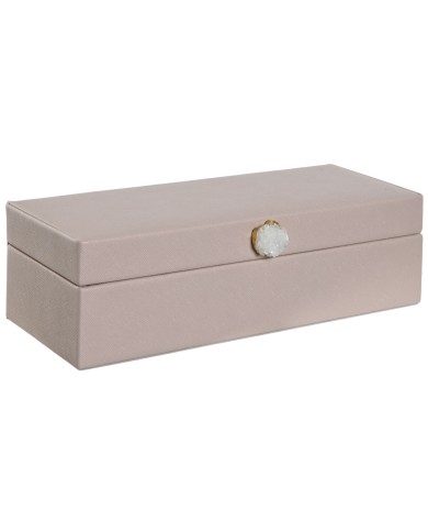 Scatola-Portagioie Home ESPRIT Rosa chiaro 28,5 x 12,5 x 5,5 cm Scatola-Portagioie Home ESPRIT Rosa chiaro 28,5 x 12,5 x 5,5 cm