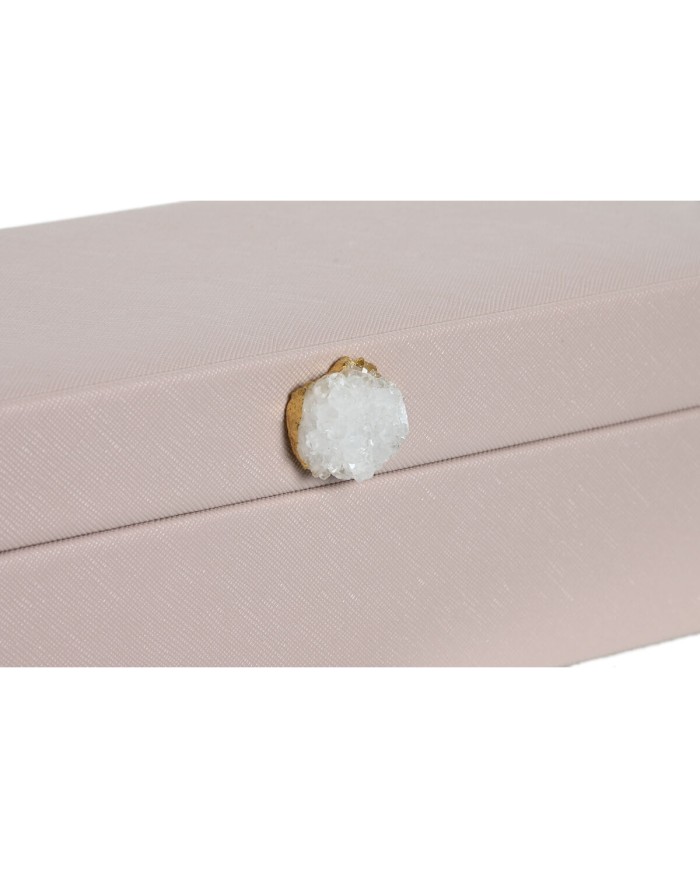 Scatola-Portagioie Home ESPRIT Rosa chiaro 28,5 x 12,5 x 5,5 cm