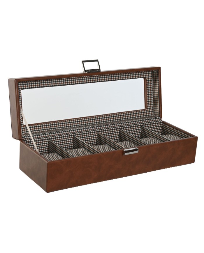 Scatola-Portagioie Home ESPRIT Marrone Cristallo 33 x 11,5 x 9 cm Scatola-Portagioie Home ESPRIT Marrone Cristallo 33 x 11,5 x 9 cm