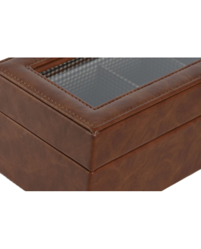 Scatola-Portagioie Home ESPRIT Marrone Cristallo 33 x 11,5 x 9 cm Scatola-Portagioie Home ESPRIT Marrone Cristallo 33 x 11,5 x 9 cm