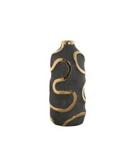 Vaso Home ESPRIT Grigio Dorato Gres Astratto Moderno 19 x 19 x 45 cm Vaso Home ESPRIT Grigio Dorato Gres Astratto Moderno 19 x 19 x 45 cm