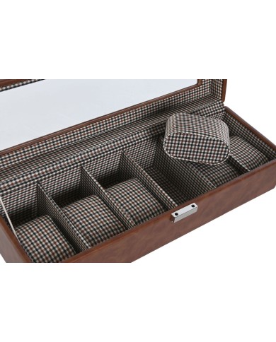 Scatola-Portagioie Home ESPRIT Marrone Cristallo 33 x 11,5 x 9 cm