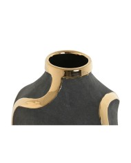 Vaso Home ESPRIT Grigio Dorato Gres Astratto Moderno 19 x 19 x 45 cm Vaso Home ESPRIT Grigio Dorato Gres Astratto Moderno 19 x 19 x 45 cm