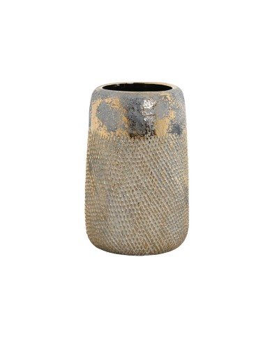Vaso Home ESPRIT Dorato Bicolore Gres Moderno Finitura invecchiata 17 x 17 x 26 cm Vaso Home ESPRIT Dorato Bicolore Gres Moderno Finitura invecchiata 17 x 17 x 26 cm