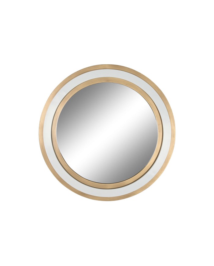 Specchio da parete Home ESPRIT Bianco Dorato 108 x 5,5 x 108 cm