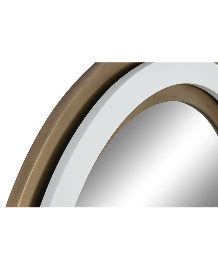 Specchio da parete Home ESPRIT Bianco Dorato 108 x 5,5 x 108 cm