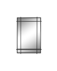 Specchio da parete Home ESPRIT Nero Dorato 64,5 x 5 x 96,5 cm