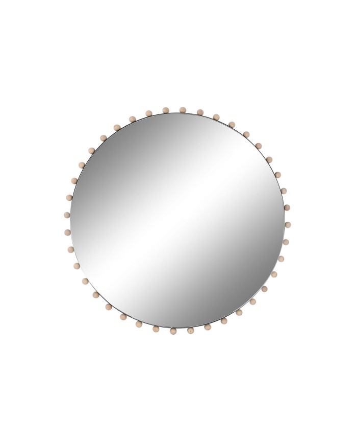 Specchio da parete Home ESPRIT Nero Naturale Moderno Palle 113 x 4,5 x 113 cm