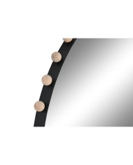 Specchio da parete Home ESPRIT Nero Naturale Moderno Palle 113 x 4,5 x 113 cm