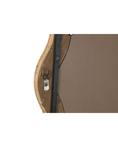 Specchio da parete Home ESPRIT Naturale Cristallo Rattan Città 62,5 x 3 x 150,5 cm