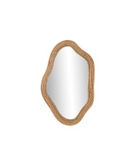 Specchio da parete Home ESPRIT Naturale Cristallo Rattan Città 71 x 2,5 x 120,5 cm