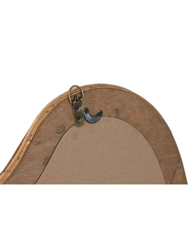 Specchio da parete Home ESPRIT Naturale Città 51 x 2 x 81 cm