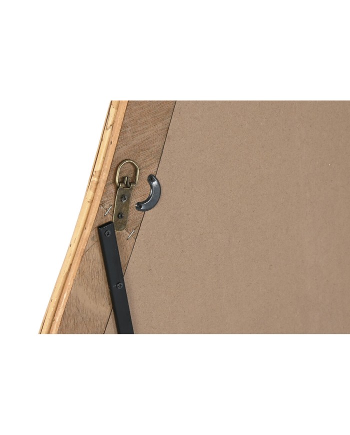 Specchio da parete Home ESPRIT Naturale Cristallo Rattan Città 71 x 2,5 x 120,5 cm