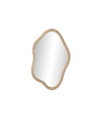 Specchio da parete Home ESPRIT Naturale Cristallo Rattan Scandi 63,5 x 4,5 x 101 cm
