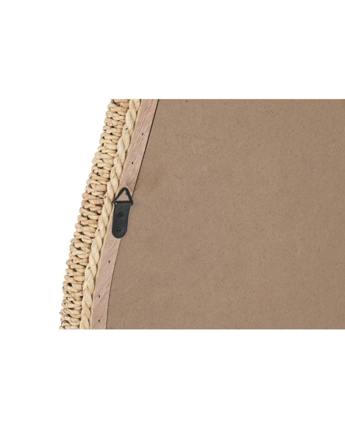 Specchio da parete Home ESPRIT Naturale Cristallo Rattan Scandi 63,5 x 4,5 x 101 cm