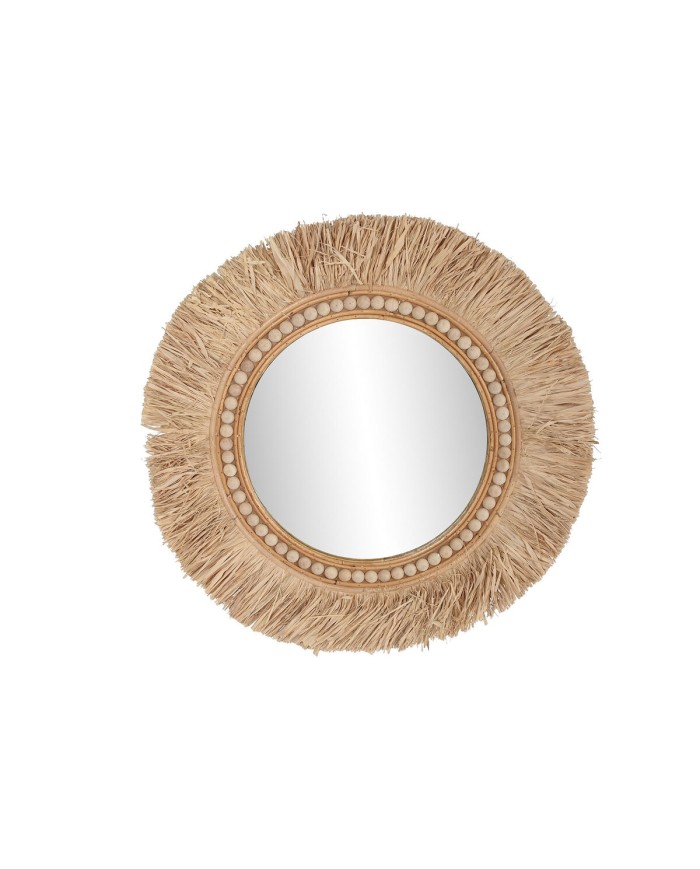 Specchio da parete Home ESPRIT Naturale Tropicale 80 x 4 x 80 cm Specchio da parete Home ESPRIT Naturale Tropicale 80 x 4 x 80 cm