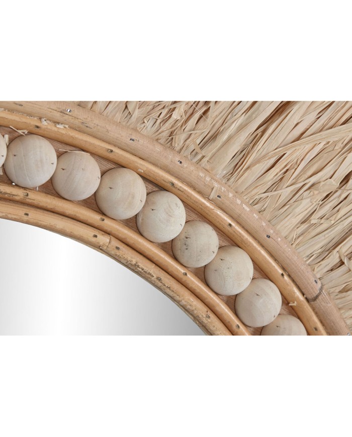 Specchio da parete Home ESPRIT Naturale Tropicale 80 x 4 x 80 cm Specchio da parete Home ESPRIT Naturale Tropicale 80 x 4 x 80 cm