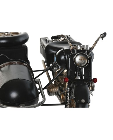 Statua Decorativa Home ESPRIT Nero Argentato Vintage Sidecar 35 x 24 x 16,5 cm