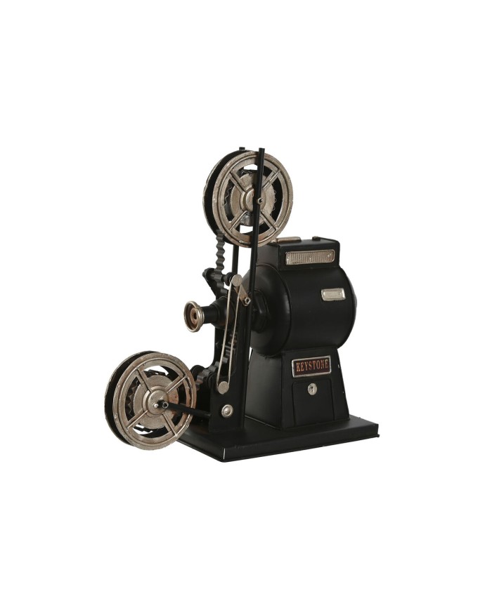 Statua Decorativa Home ESPRIT Nero Argentato Vintage Cinema classico 23,5 x 11 x 24,5 cm